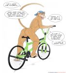  anthro backwards_baseball_cap balls baseball_cap bicycle butt hat jerr male mammal monkey primate spelunker_sal spider_monkey 