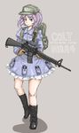  assault_rifle engrish gun highres kawashiro_nitori m16 michael-x ranguage rifle solo touhou trigger_discipline two_side_up weapon 