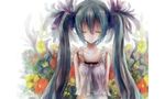  closed_eyes hatsune_miku kisuzu long_hair smile solo twintails vocaloid 