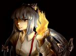  bad_id bad_pixiv_id bangs dark fire fujiwara_no_mokou shiko_(bambina) solo touhou 