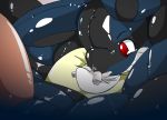  2016 3_toes 4_fingers anthro balls black_penis canine chest_spike cum cum_on_penis digital_drawing_(artwork) digital_media_(artwork) drgnalexia erection fur hindpaw inflatable inflation lucario male mammal markings masturbation nintendo nude pawpads paws penile_masturbation penis pink_pawpads pok&eacute;mon pok&eacute;mon_(species) red_eyes rubber sex_doll sex_toy shadow shiny simple_background smile solo spikes striped_fur stripes sweat toes video_games white_fur 