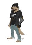  2018 abs anthro beard canine clothed clothing digital_media_(artwork) dog facial_hair fully_clothed fur furrybob hat male mammal pants shirt standing 
