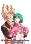  1boy 1girl breasts bulma dragonball_z funsexydragonball nipples son_gokuu text 