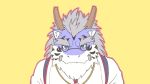  animated anthro beard blue_eyes cute dragon eastern_dragon eyewear facial_hair glasses kemono male mature_male no_sound old scalie sirokitten2 とらキトン 