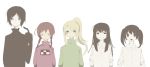  artist_request black_hair braid breasts extra_arms long_hair madotsuki monoe monoko multiple_girls pink_shirt poniko sekomumasada_sensei shirt source_request twin_braids yume_nikki 