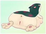  anus blush breasts female joe123123123 looking_back lying multi_breast nintendo on_front pok&eacute;mon pok&eacute;mon_(species) pussy quilava solo video_games 