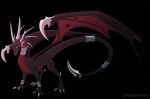  black_background claws cynder dinkysaurus dragon female feral horn membranous_wings scalie simple_background solo spyro_the_dragon video_games western_dragon wings yellow_eyes 