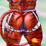  anthro butt_focus clothing danandnite faceless_male feline jockstrap male mammal mostly_nude muscular muscular_male pantherine rear_view solo standing thick_thighs tiger underwear 