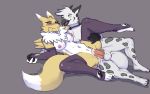  anthro avian balls beak blush breasts clothing cum cum_in_pussy cum_inside cum_leaking digimon duo erection female fur izzy223 knot legwear male male/female nipples open_mouth penetration pussy renamon smile spread_legs spreading thigh_highs vaginal vaginal_penetration 