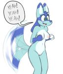  alpha_channel alternate_color anthro big_breasts breasts cute_fangs dialogue female green_eyes hi_res invalid_tag lucario maypul_syrup motion_blur navel nintendo nipples nude open_mouth pok&eacute;mon pok&eacute;mon_(species) pok&eacute;morph pussy simple_background smile solo speech_bubble standing tailwag text transparent_background uncensored video_games 