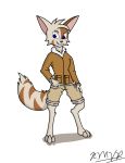  anthro blue_eyes brown_fur clothed clothing digitigrade dreamkeepers feline fur jacket mace_(dreamkeepers) male mammal multicolored_fur simple_background solo supersly-mouseguy tan_fur white_background 