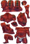  4_arms 4_eyes abs alien ben_10 biceps big_muscles body_hair bulge cartoon_network chest_hair clothed clothing digital_media_(artwork) four_arms_(ben_10) humanoid male multi_arm multi_eye multi_limb multimedia_(artist) muscular muscular_male navel nipples pecs red_body tetramand topless underwear yellow_eyes 