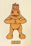  2016 alternate_color ambiguous_gender belly biceps biped collarbone english_text fak&eacute;mon featureless_crotch featureless_feet fire firefightdex fist front_view full-length_portrait hands_together hatching_(technique) hi_res humanoid machop marker_(artwork) mfanjul mixed_media muscular muscular_ambiguous nintendo not_furry nude open_mouth open_smile orange_skin pen_(artwork) pok&eacute;mon pok&eacute;mon_(species) portrait red_eyes red_tongue shadow simple_background smile solo standing text toony traditional_media_(artwork) video_games white_background 