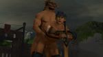  2boys 3d anal animated animated_gif armor blonde_hair crossover fire_emblem happy_sex ike multiple_boys outdoor penetration s sex size_difference skyrim source_filmmaker super_smash_bros. sword thrusting yaoi 