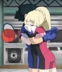  1boy 1girl hug kuriyama lillie_(pokemon) pokemon pokemon_(anime) pokemon_sm pokemon_sm_(anime) satoshi_(pokemon) 
