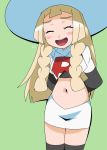  1girl blonde_hair elbow_gloves green_eyes hainchu hat lillie_(pokemon) miniskirt pokemon pokemon_(anime) pokemon_sm_(anime) tagme team_rocket team_rocket_(cosplay) 