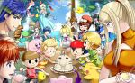  cake chimecho dark_pit doubutsu_no_mori fire_emblem food greninja group ike_(fire_emblem) jigglypuff kid_icarus kirby kirby_(character) link_(zelda) lucas luma male mario marth_(fire_emblem) metroid mother ness pikachu pikmin pikmin_(creature) pokemon princess_peach princess_zelda rosalina roy_(fire_emblem) samus_aran sonic sonic_the_hedgehog super_mario_bros super_smash_bros. the_legend_of_zelda toon_link villager_(doubutsu_no_mori) yoshi yuino_(fancy_party) 