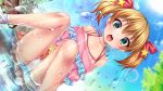  1girl blonde_hair blush grand_guignol_no_yoru legs looking_at_viewer nipples open_mouth outdoors panties pantyshot thighs tinkerbell water wet white_panties 