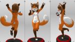  3d_model canine female fox mammal nude solo werefox_(artist) 