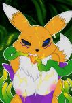  breasts canine clothing cum cum_in_mouth cum_inside digimon drooling edit eye_roll female fucked_silly fur gloves kandlin mammal mind_break nectar nipples open_mouth plant renamon saliva sweat tears tentacles tongue tongue_out 