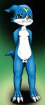  101 balls claws digimon dudey_101 flaccid male nude penis red_eyes sheath small_penis solo standing toe_claws veemon 