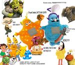  arthur bananas_in_pajamas big_bird binya_binya blue boohbah crossover donkey dora_the_explorer eric_cartman franklin pikachu pokemon shrek south_park 