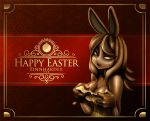  candy chocolate clothed clothing easter_(holiday) einnharder female food holidays lagomorph looking_at_viewer mammal rabbit skimpy solo 