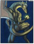  anthro dragon glowing krahnos magic male nude scalie singedrac smile solo western_dragon wings 