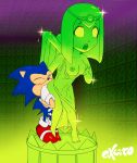  anal breasts excito female hedgehog male male/female mammal oral rimming sculpture sex simple_background sonic_(series) sonic_cd statue 