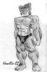  2002 beast_(disambiguation) bulge clothing hank_mccoy howllie invalid_tag low_res marvel muscular not_furry smile smirk underwear x-men 