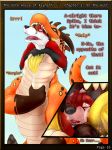  audition canine claws comic dragon fangs fox fur horn krevaan_(cometfox) male mammal neck_bulge nolow oral_vore penis runa216 spike_(shade1) text the_vore_house_of_klyneth tongue tongue_out vore 