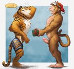  ! anthro arcticlion balls canine clothed clothing disney erection feline gift hybrid male male/male mammal monkey nude penis presenting presenting_penis primate standing tiger tiger_dancer_(zootopia) topless wolf zootopia 