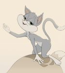  2018 4_fingers animaniacs anthro bedroom_eyes canine cat digital_media_(artwork) dog duo faceless_male feline female female_focus feral fur gentpaux green_eyes grey_fur half-closed_eyes looking_at_viewer male mammal multicolored_fur rita_(animaniacs) runt seductive simple_background smile two_tone_fur warner_brothers white_background white_fur 