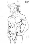  anthro bovine bulge cattle chris_sawyer clothing mammal muscular nipples underwear 