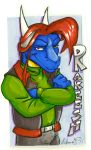  anthro dragon rakeesh rakeesh_(artist) scalie smile solo 