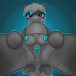  2018 animal_genitalia animal_pussy bioluminescence blue_eyes breasts clitoris digital_media_(artwork) equine equine_pussy fan_character female feral fish glowing hair hi_res horse invalid_tag lacera_viscera looking_at_viewer low-angle_view mammal marine my_little_pony nipples pony pussy shark simple_background smile solo stray_prey teats teeth worm&#039;s-eye_view 