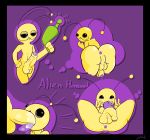  2018 alien alien_hominid alien_hominid_(character) antennae anthro balls big_penis blush digital_media_(artwork) erection hi_res humanoid humanoid_penis male male/male newgrounds not_furry not_safe_for_reality nude open_mouth oral penetration penis sex smile solo_focus tongue uncut vein 