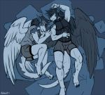  anthro clei clothed clothing dragon duo leini lying male muscular muscular_male nameless00 on_back sleeping windragon 