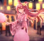  1girl alternate_hair_color alternate_hairstyle jinx_(league_of_legends) kimono league_of_legends magical_girl red_hair solo star_guardian_jinx twintails very_long_hair 