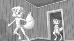  2017 anthro cat cub dreamkeepers duo feline female looking_back mace_(dreamkeepers) male mammal navel nude paige_(dreamkeepers) sakuramoto towel young 