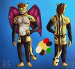  clothed clothing color_swatch demon feline fur glowing_marks green_eyes hair hi_res horn incubus kittehus_sixus_(character) loincloth looking_at_viewer male mammal model_sheet nipples rubber skimpy sleepy_(artist) solo topless wings 