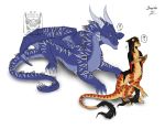  ! 2018 ? clothing digital_media_(artwork) dragon drerika female feral horn male reptile scalie snake taur transformation 