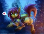  &lt;3 2018 anus day detailed_background digital_media_(artwork) equine eyelashes fan_character female fur grass hair hooves mammal my_little_pony outside pegasus purple_hair pussy smile solo tril-mizzrim wings yellow_eyes 