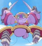  2015 attack_on_titan hoopa legendary_pok&eacute;mon melee_weapon nettsuu nintendo outside pok&eacute;mon pok&eacute;mon_(species) sky solo three-dimensional_maneuver_gear video_games weapon 