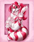  2018 anthro bottomless breasts clothed clothing colleen_(sugarnutz) featureless_breasts featureless_crotch female flinters hair mammal open_mouth open_shirt procyonid raccoon red_hair red_nose solo translucent transparent_clothing 