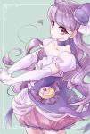  choker cure_macaron dress long_hair magical_girl purple_hair smile violet_eyes 