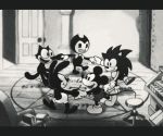  bendy black_and_white cat chair creepy demon demonic_ritual disney door einnharder feline felix_the_cat happy hedgehog invalid_tag lagomorph long_tail mammal mickey_mouse monochrome mouse musical_instrument pentagram piano pillar rabbit rodent short_tail smile sonic_(series) 