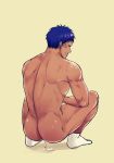 1boy aftersex anal ass cha_chi_(artist) cum cum_in_ass cumdrip full_body kuroko_no_basuke male_focus nude socks solo 