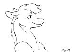  2018 animated anthro biped black_and_white blinking blush breasts bust_portrait cleavage clothed clothing cute digital_drawing_(artwork) digital_media_(artwork) dragon ears_back female flattered hair half-closed_eyes happy long_neck loop maim mohawk monochrome non-mammal_breasts nude open_mouth open_smile portrait scalie shy side_view simple_background smile snout surprise toony white_background wide_eyed 