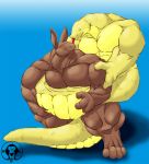  anthro biceps big_arms big_muscles big_pecs coiling duo eyes_closed kangaroo legless licking male male/male mammal marsupial muscular naga paws pecs reptile scalie small_head smile snake thick_neck thick_thighs tongue tongue_out triceps xatanlion 